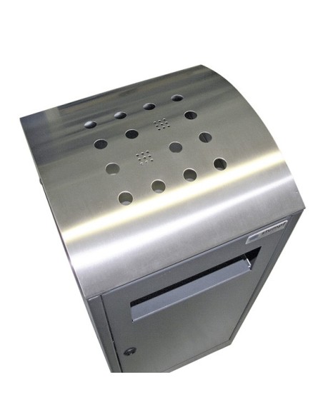 Abfalltrennung A³-AA, anthrazitgrau/Edelstahl, verz. Innenbehälter, 90 Liter