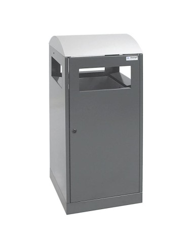 Abfalltrennung A³-ES, anthrazitgrau/Edelstahl, verz. Innenbehälter, 90 Liter