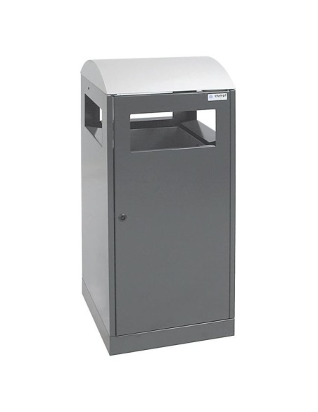 Abfalltrennung A³-ES, anthrazitgrau/Edelstahl, verz. Innenbehälter, 90 Liter