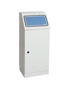 Abfalltrennung FD 45, Behälter zur Wandbefestigung, RAL 7035/ProPads, verz. Innenbehälter, 45 Liter 2