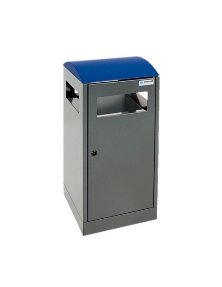 Abfalltrennung A³, anthrazitgrau/5010, verz. Innenbehälter, 40 Liter