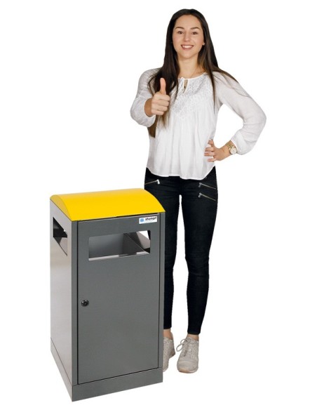 Abfalltrennung A³, anthrazitgrau/1003, verz. Innenbehälter, 40 Liter