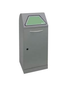 Abfalltrennung Modul-Vario 75, graualu-struktur, ProSlide-System, 75 Liter