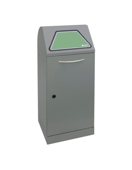 Abfalltrennung Modul-Vario 75, graualu-struktur, ProSlide-System, 75 Liter