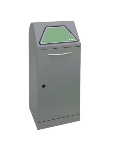 Abfalltrennung Modul-Vario 75, graualu-struktur, ProSlide-System, 75 Liter