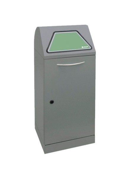 Abfalltrennung Modul-Vario 75, graualu-struktur, ProSlide-System, 75 Liter