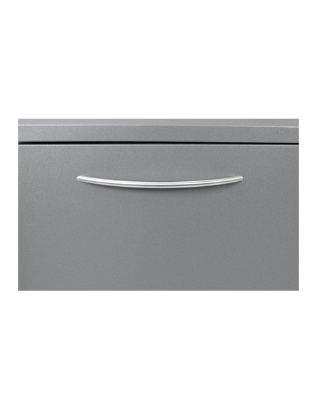 Abfalltrennung Modul-Vario 75, graualu-struktur, ProSlide-System, 75 Liter, Trethebel