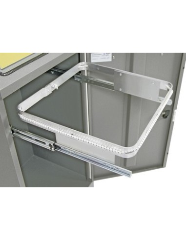 Abfalltrennung Modul-Vario 75, graualu-struktur, ProSlide-System, 75 Liter, Trethebel