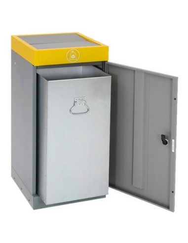 Abfalltrennung ProTec-Plus, graualu/1003, verz. Innenbehälter, 70 Liter