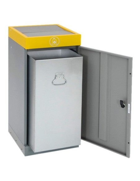 Abfalltrennung ProTec-Plus, graualu/1003, verz. Innenbehälter, 70 Liter