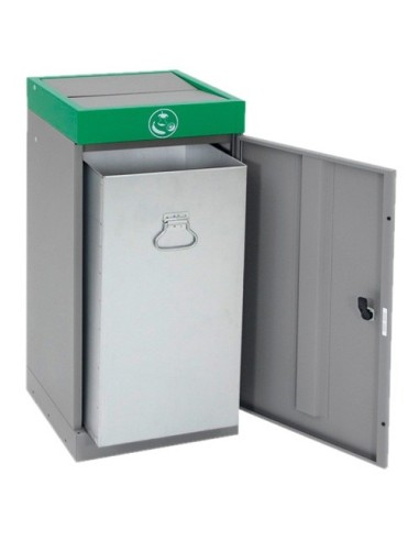 Abfalltrennung ProTec-Plus, graualu/6024, verz. Innenbehälter, 70 Liter