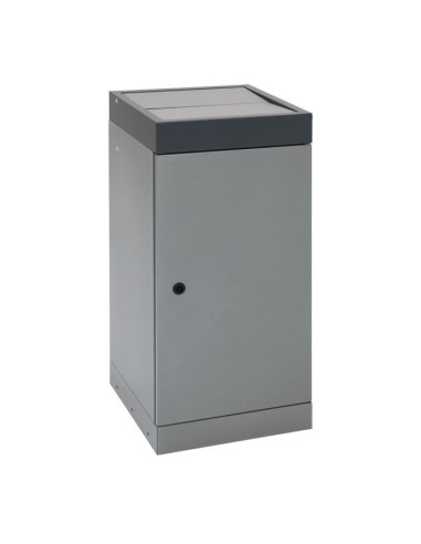 Abfalltrennung ProTec-Plus, graualu/7016, verz. Innenbehälter, 70 Liter