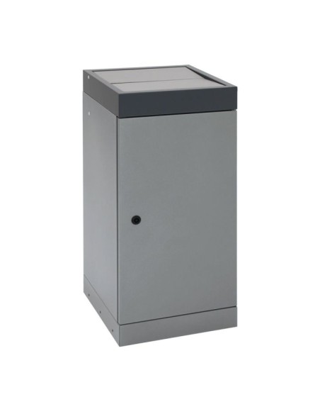 Abfalltrennung ProTec-Plus, graualu/7016, verz. Innenbehälter, 70 Liter