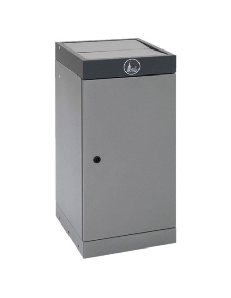 Abfalltrennung ProTec-Plus, graualu/7016, verz. Innenbehälter, 70 Liter