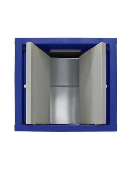 Abfalltrennung ProTec-Plus, 4-fach Abfall Insel, graualu-struktur/6024, 1003, 5010, 7016, verz. Innenbehälter, 4x70 Liter