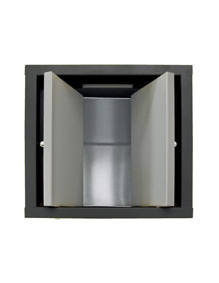 Abfalltrennung ProTec-Plus, 4-fach Abfall Insel, graualu-struktur/6024, 1003, 5010, 7016, verz. Innenbehälter, 4x70 Liter