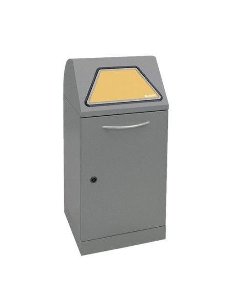 Abfalltrennung Modul-Vario 60, graualu-struktur, ProSlide-System, 60 Liter