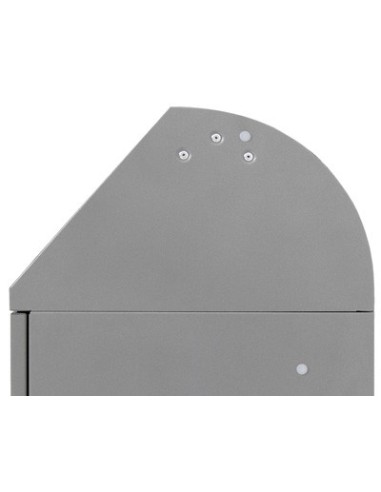 Abfalltrennung Modul-Vario 60, graualu-struktur, ProSlide-System, 60 Liter