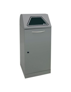 Abfalltrennung Modul-Vario 120, graualu-struktur, ProSlide-System, 120 Liter