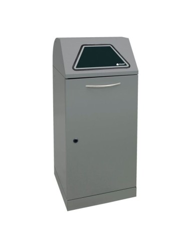 Abfalltrennung Modul-Vario 120, graualu-struktur, ProSlide-System, 120 Liter