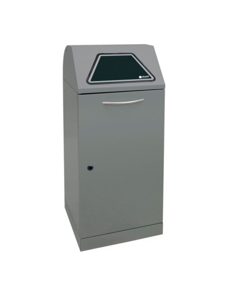 Abfalltrennung Modul-Vario 120, graualu-struktur, ProSlide-System, 120 Liter