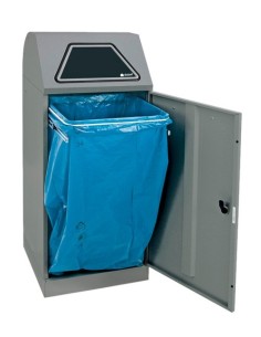 Abfalltrennung Modul-Vario 120, graualu-struktur, ProSlide-System, 120 Liter 2