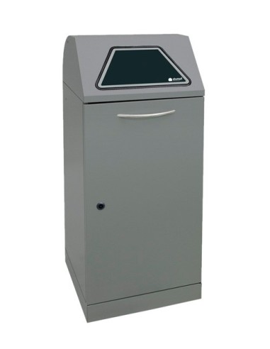 Abfalltrennung Modul-Vario 120, graualu-struktur, ProSlide-System, 120 Liter