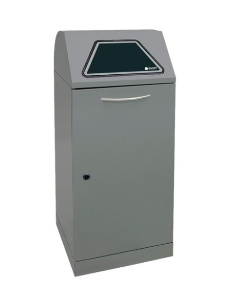 Abfalltrennung Modul-Vario 120, graualu-struktur, ProSlide-System, 120 Liter