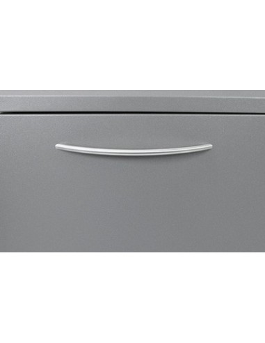 Abfalltrennung Modul-Vario 120, graualu-struktur, ProSlide-System, 120 Liter