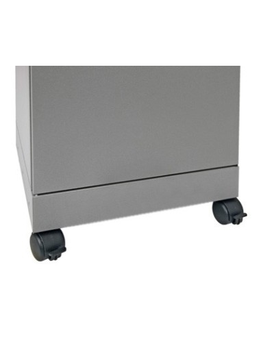 Abfalltrennung Modul-Vario 45, graualu-struktur, ProSlide-System, 45 Liter, Trethebel