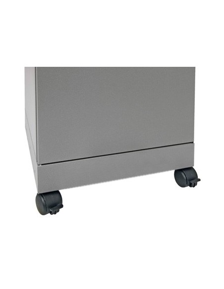 Abfalltrennung Modul-Vario 45, graualu-struktur, ProSlide-System, 45 Liter, Trethebel