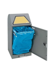 Abfalltrennung Modul-Vario 60, graualu-struktur, ProSlide-System, 60 Liter, Trethebel 2