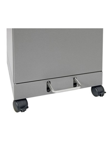 Abfalltrennung Modul-Vario 60, graualu-struktur, ProSlide-System, 60 Liter, Trethebel