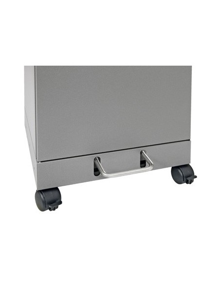 Abfalltrennung Modul-Vario 60, graualu-struktur, ProSlide-System, 60 Liter, Trethebel