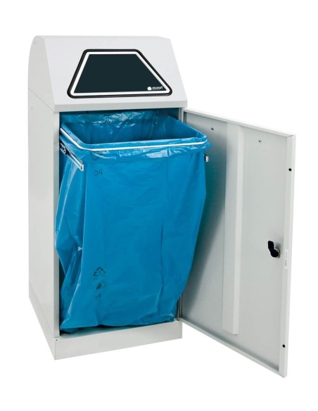 Abfalltrennung Modul-Vario 120, lichtgrau, ProSlide-System, 120 Liter