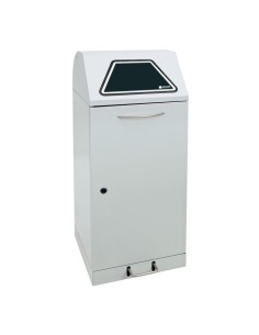 Abfalltrennung Modul-Vario 120, lichtgrau, ProSlide-System, 120 Liter, Trethebel