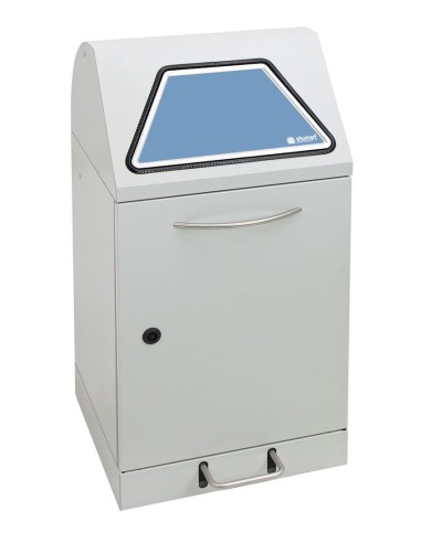 Abfalltrennung Modul-Vario 45, lichtgrau, verz. Innenbehälter, 45 Liter, Trethebel