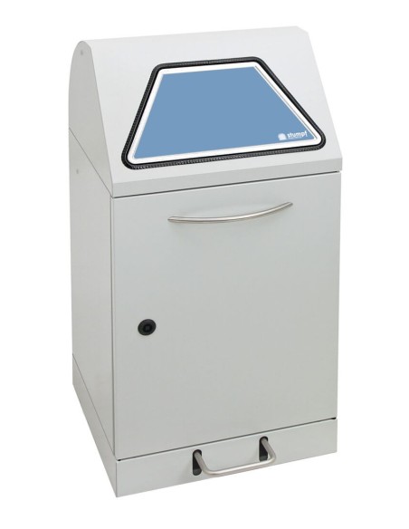 Abfalltrennung Modul-Vario 45, lichtgrau, verz. Innenbehälter, 45 Liter, Trethebel