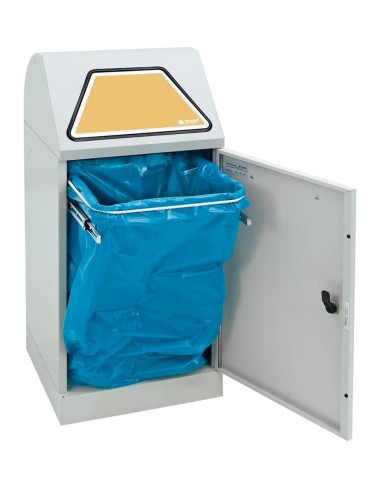 Abfalltrennung Modul-Vario 60, lichtgrau, ProSlide-System, 60 Liter