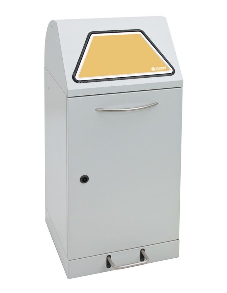 Abfalltrennung Modul-Vario 60, lichtgrau, ProSlide-System, 60 Liter, Trethebel