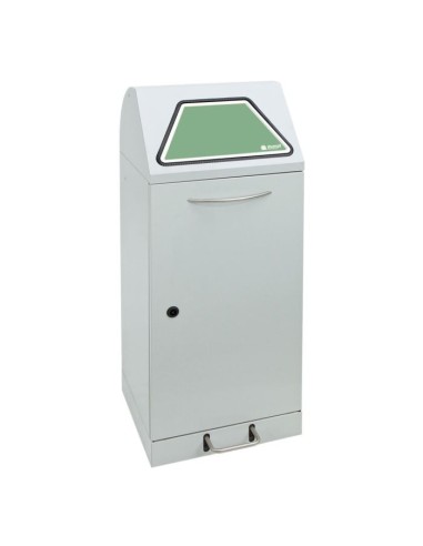Abfalltrennung Modul-Vario 75, lichtgrau, ProSlide-System, 75 Liter, Trethebel
