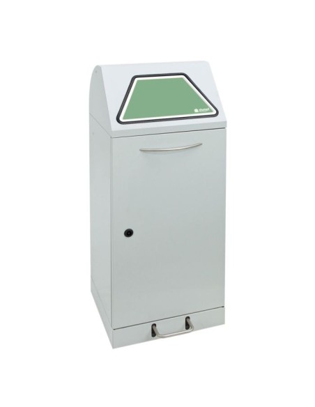 Abfalltrennung Modul-Vario 75, lichtgrau, ProSlide-System, 75 Liter, Trethebel