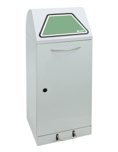 Abfalltrennung Modul-Vario 75, lichtgrau, ProSlide-System, 75 Liter, Trethebel 2