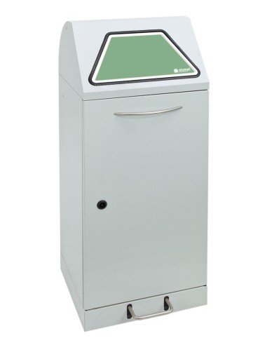 Abfalltrennung Modul-Vario 75, lichtgrau, ProSlide-System, 75 Liter, Trethebel