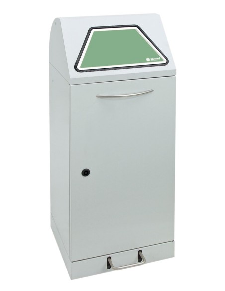 Abfalltrennung Modul-Vario 75, lichtgrau, ProSlide-System, 75 Liter, Trethebel