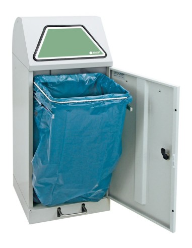 Abfalltrennung Modul-Vario 75, lichtgrau, ProSlide-System, 75 Liter, Trethebel