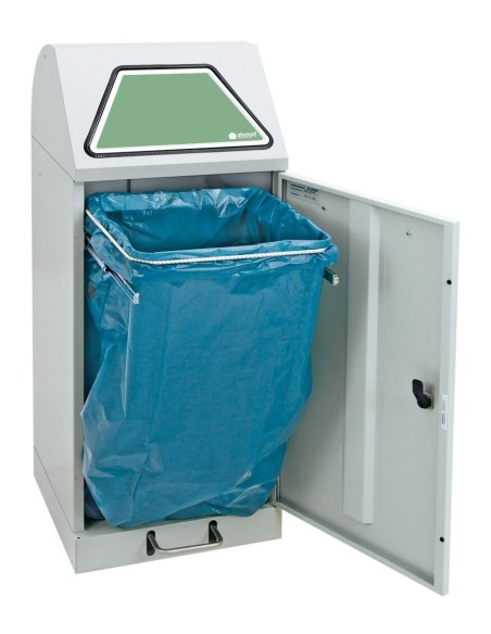 Abfalltrennung Modul-Vario 75, lichtgrau, ProSlide-System, 75 Liter, Trethebel