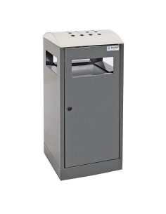 Abfalltrennung A³-AA, anthrazitgrau/Edelstahl, verz. Innenbehälter, 40 Liter