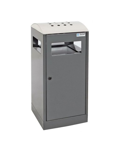 Abfalltrennung A³-AA, anthrazitgrau/Edelstahl, verz. Innenbehälter, 40 Liter