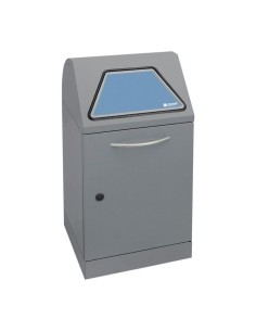 Abfalltrennung Modul-Vario 45, graualu-struktur, ProSlide-System, 45 Liter